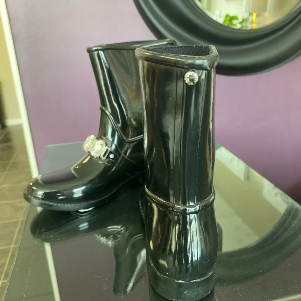Michael Kors Glossy Black Winter Boots